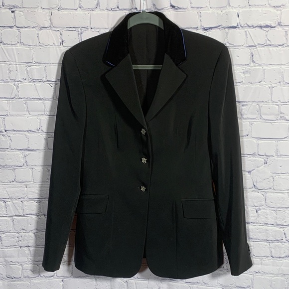 R.J. Classics Jackets & Blazers - R.J.Classics Extreme Women Washable Equestrian Blazer Black Velvet Collar Sz 10R